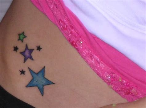 star tattoo on hip